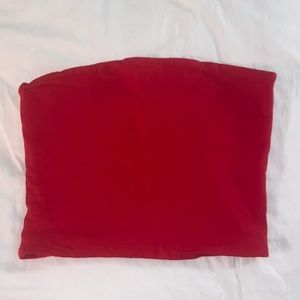 Red tube top